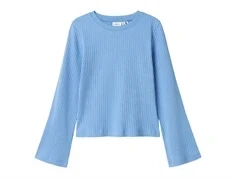 Name It cornflower blå top med trompetærmer